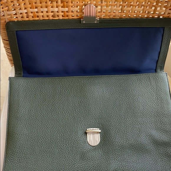 Cole Haan Push Lock Pebble Green Leather - Picture 2 of 6